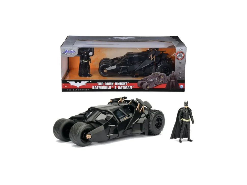 Jada Toys Batman The Dark Knight Batmobile In Scala 1:24 Con Personaggio Di Batman In Die Cast, + 8 Anni, 253215005
