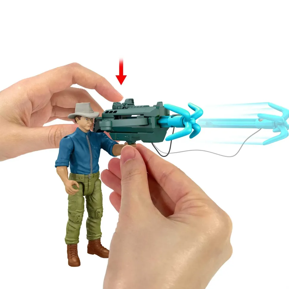 Jurassic Park Dott. Alan Grant Artiglio Tattico Set Di Personaggi Con 1 Action Figure, 2 Dinosauri E 6 Accessori