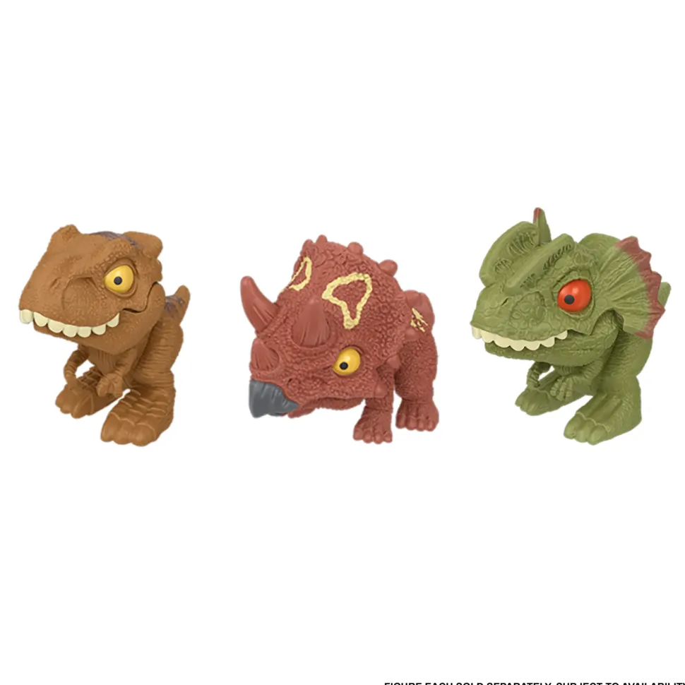 Jurassic World Crushivores Assortimento, Mini Dinosauro Nascosto Nella Sabbia E 2 Diverse Paste Da Modellare Con Sorprese Incluse
