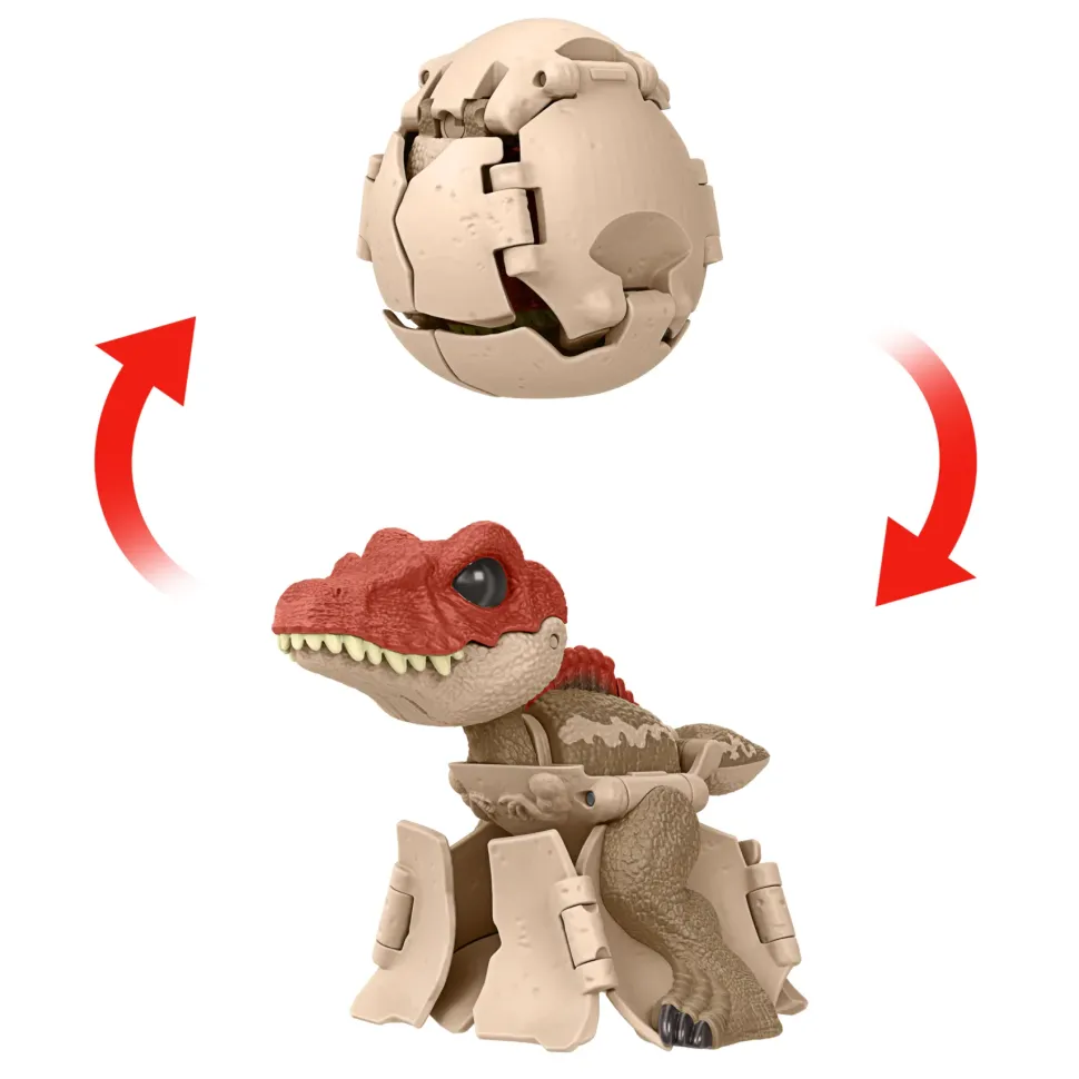 Jurassic World Fierce Changers Personaggi Hidden Hatchers, Uovo Giocattolo 2 In 1 Trasformabile In Dinosauro