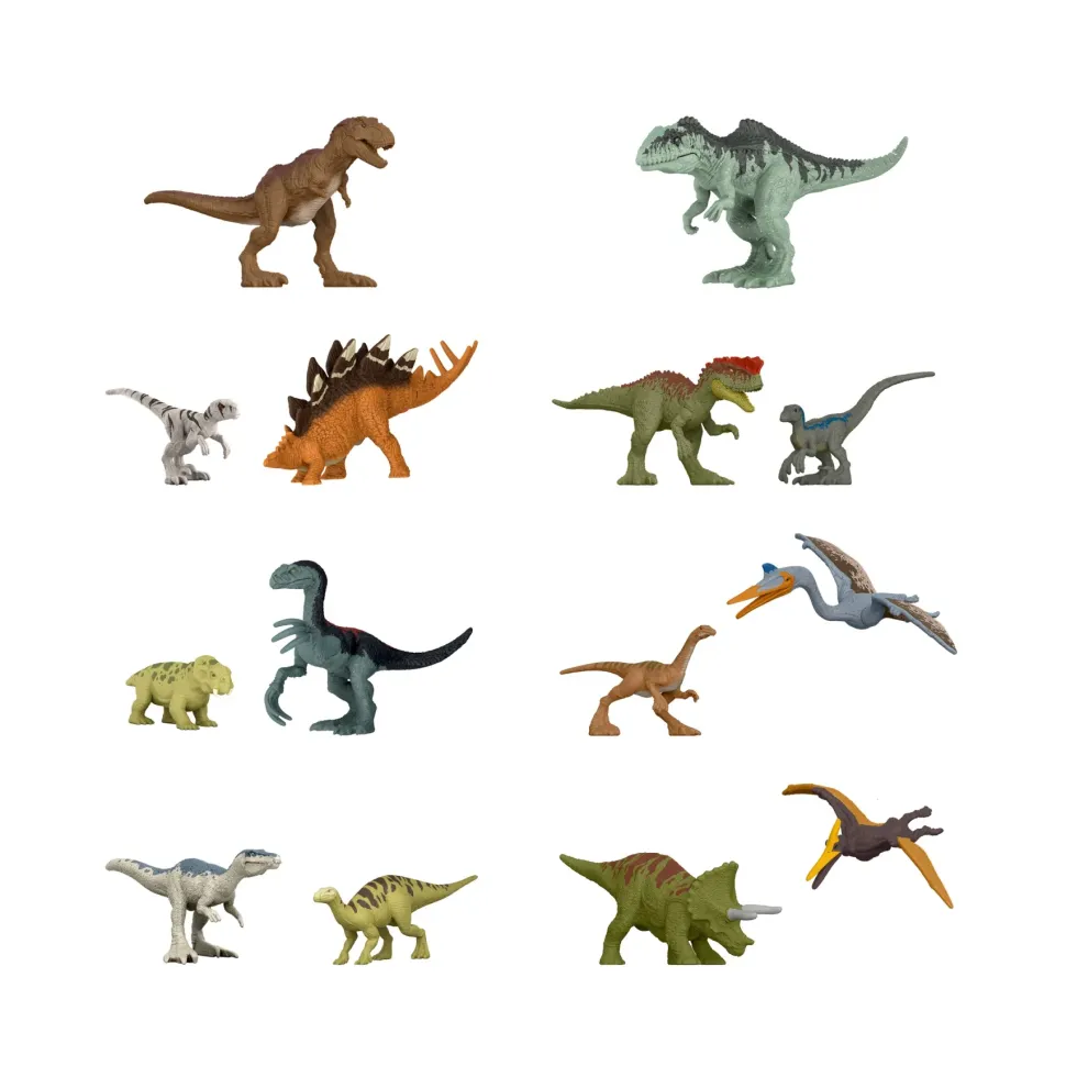 Jurassic World Mini Dino Assortimento, Mini Dinosauri Con 1 Punto Di Articolazione, Tutti Da Collezionare, Giocattolo Per Bambini, 3+ Anni, Gwp38