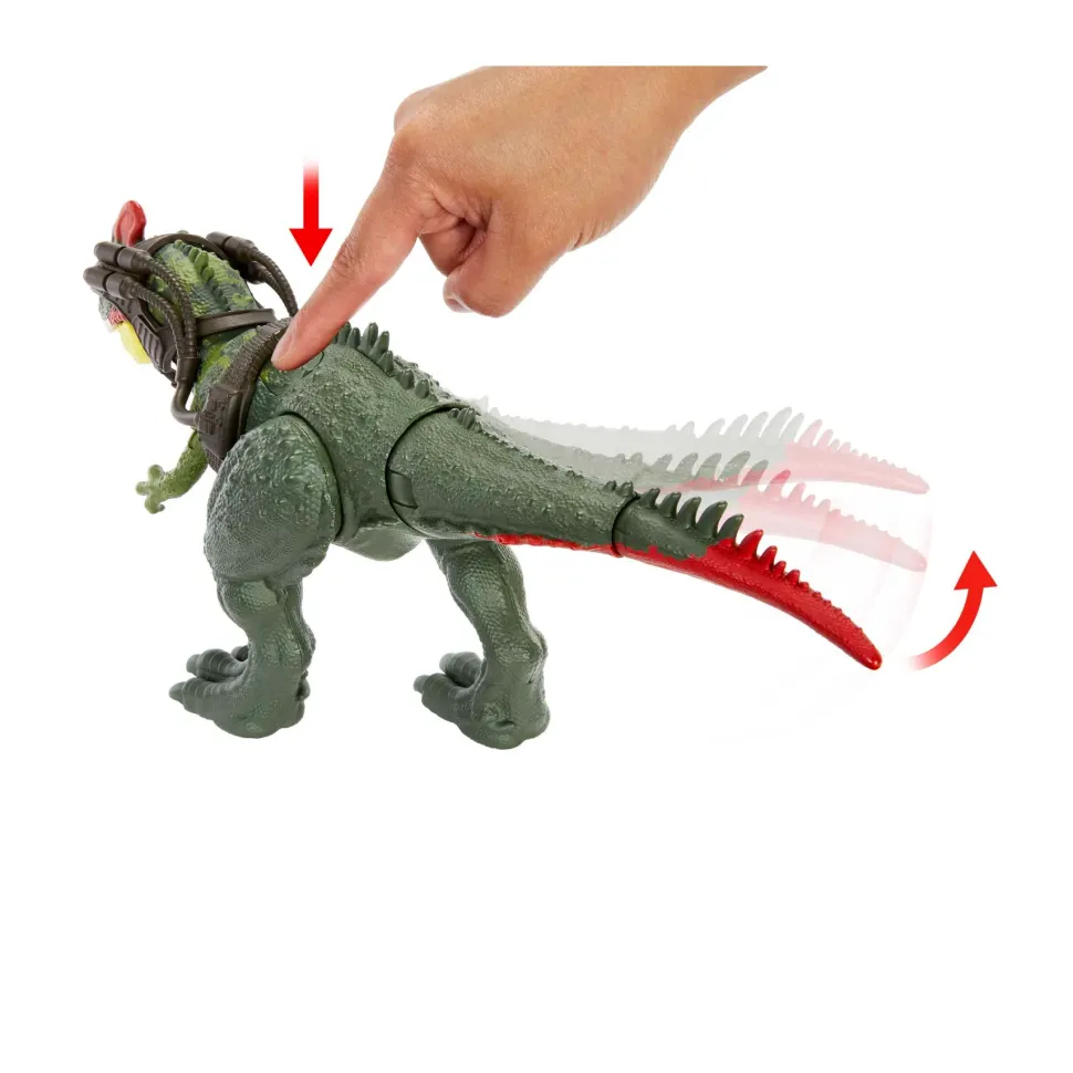 Jurassic World Predatori Giganti, Sinotiranno, Dinosauro Di Grandi Dimensioni Con Mossa D'Attacco E Kit Di Tracciamento, Per Il Gioco Classico E Digitale, Giocattolo, 4+ Anni, Hlp25