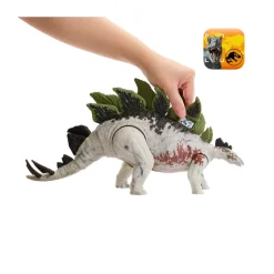 Jurassic World Predatori Giganti Stegosauro, Dinosauro Di Grandi Dimensioni Con Mossa D'Attacco E Attrezzatura Di Tracciamento, Per Gioco Classico E Digitale, Giocattolo, 4+ Anni, Hlp24