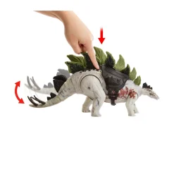 Jurassic World Predatori Giganti Stegosauro, Dinosauro Di Grandi Dimensioni Con Mossa D'Attacco E Attrezzatura Di Tracciamento, Per Gioco Classico E Digitale, Giocattolo, 4+ Anni, Hlp24