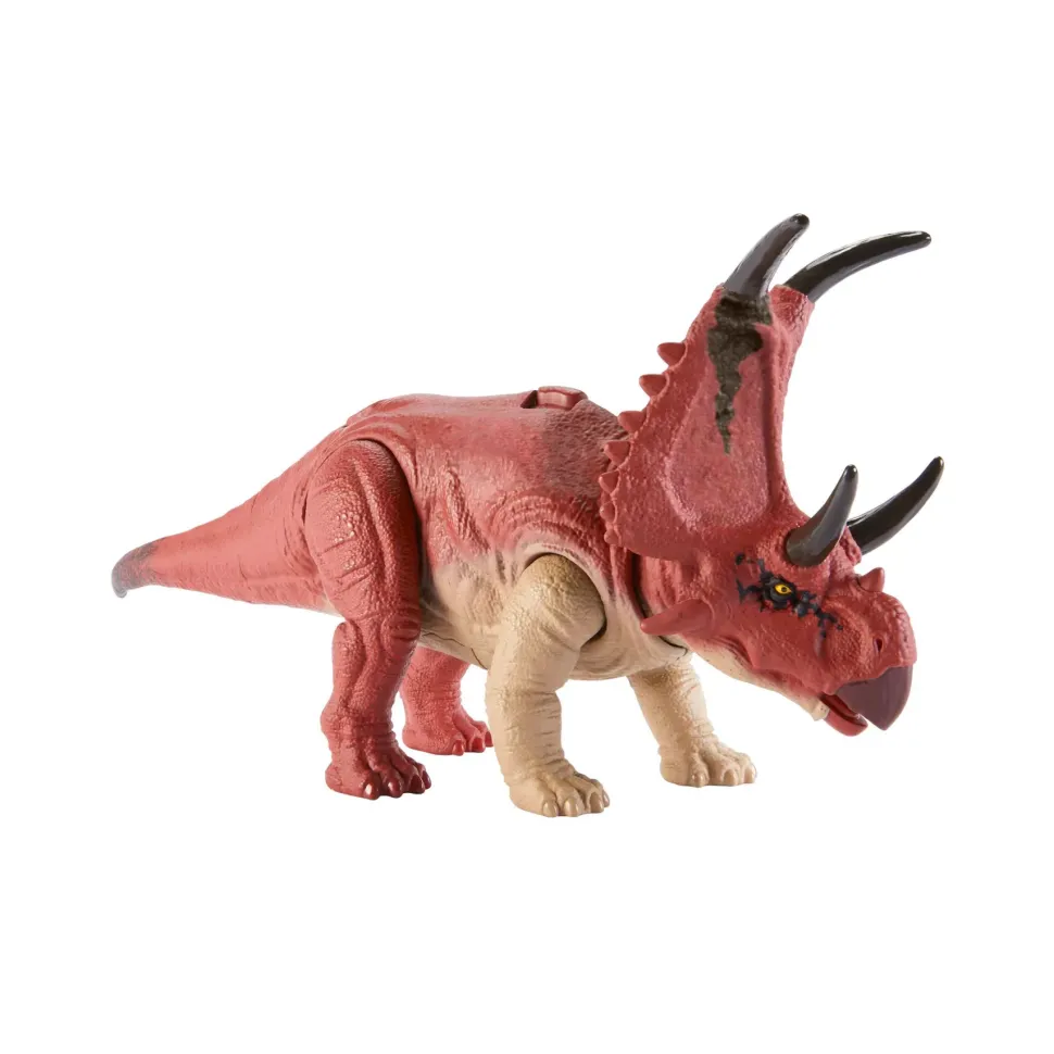 Jurassic World Ruggito Selvaggio, Diabloceratopo, Dinosauro Con Suoni E Mossa D'Attacco, Dimensioni Medie, Snodato E Con Gioco Digitale , Giocattolo Per Bambini, 4+ Anni, Hlp16