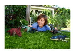 Jurassic World Ruggito Selvaggio, Diabloceratopo, Dinosauro Con Suoni E Mossa D'Attacco, Dimensioni Medie, Snodato E Con Gioco Digitale , Giocattolo Per Bambini, 4+ Anni, Hlp16