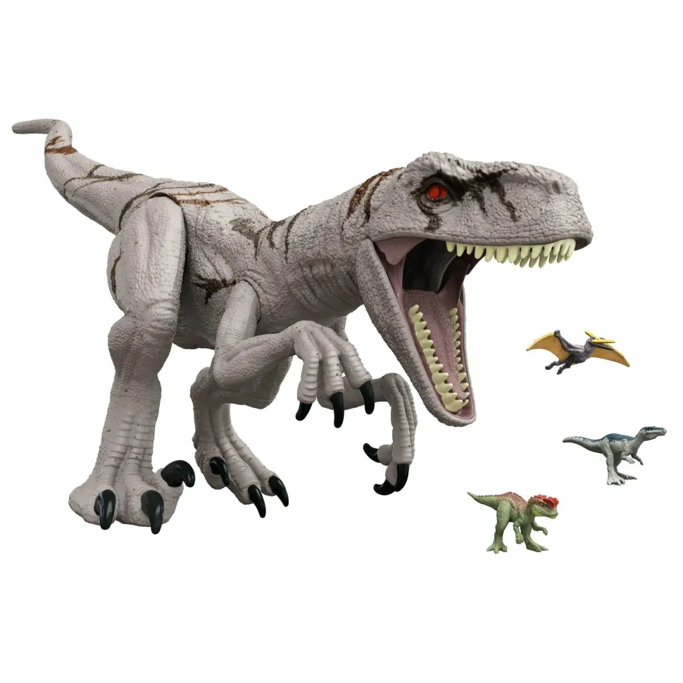 Jurassic World Super Colossal, Istinto Di Sopravvivenza Dinosauro Veloce Snodato, Giocattolo Per Bambini 4+ Anni, Hfr09