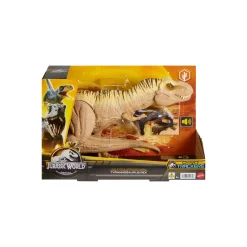 Jurassic World T-Rex Caccia E Divora, Dinosauro Action Figure Con Azione D'Attacco Doppio Morso, Suoni E Attrezzatura Di Tracciamento, 4+ Anni, Hnt62