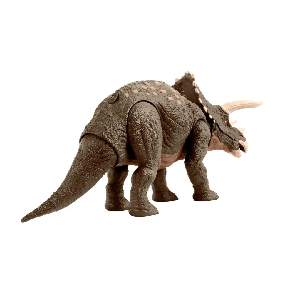 Jurassic World Triceratopo Protettore Dell'Habitat, Dinosauro Lungo 43+ Cm Difensore Del Deserto, Realizzato Per Il 60% In Plastica Riciclata, 4+ Anni, Hpp88