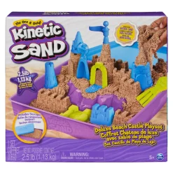 Kinetic Sand, Playset Regno Di Sabbia, 1,13 Kg Di Sabbia Effetto Spiaggia, Formine E Accessori, Giochi Creativi Per Bambini E Bambine, 3+ Anni