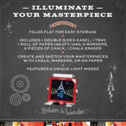 Lavagnetta 3 In 1 Con Led, Gessetti E Pennarelli