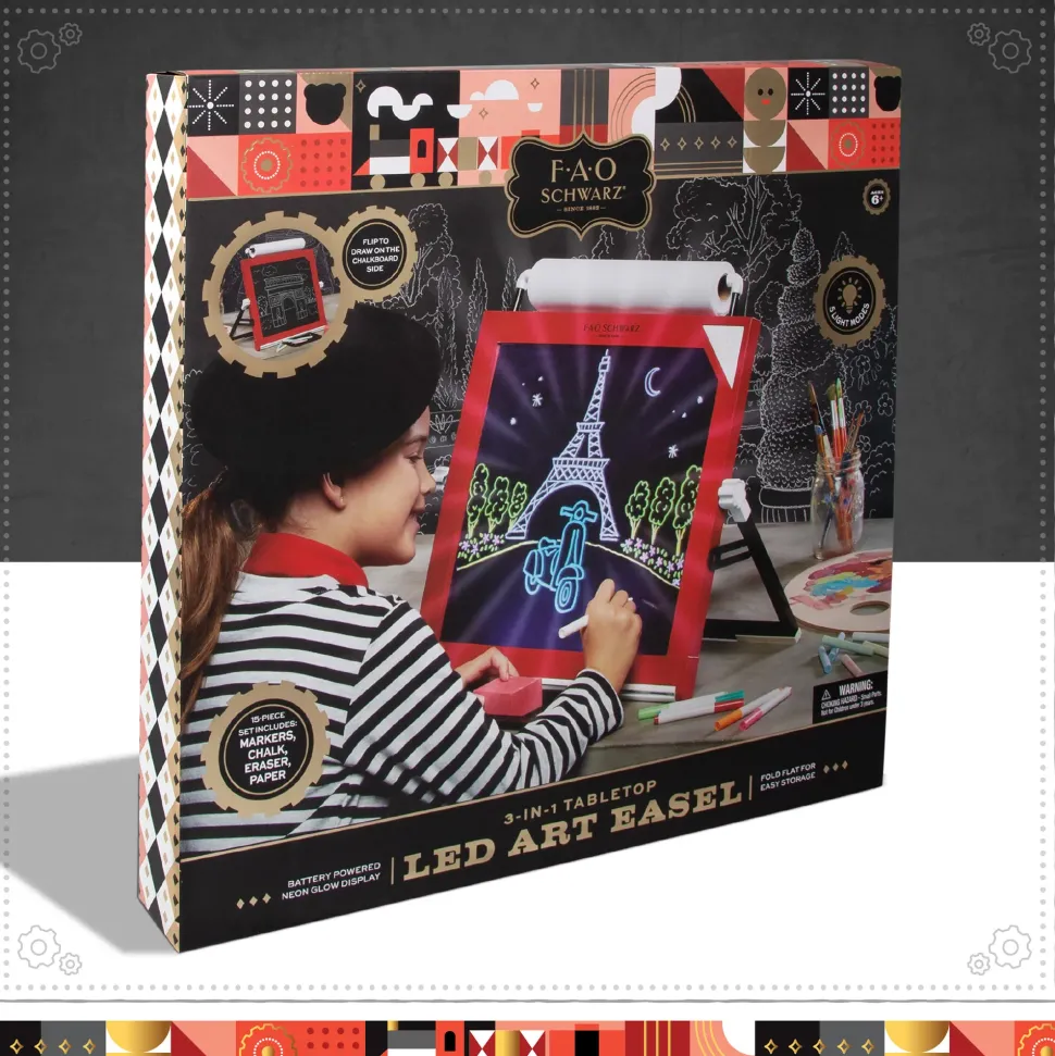 Lavagnetta 3 In 1 Con Led, Gessetti E Pennarelli