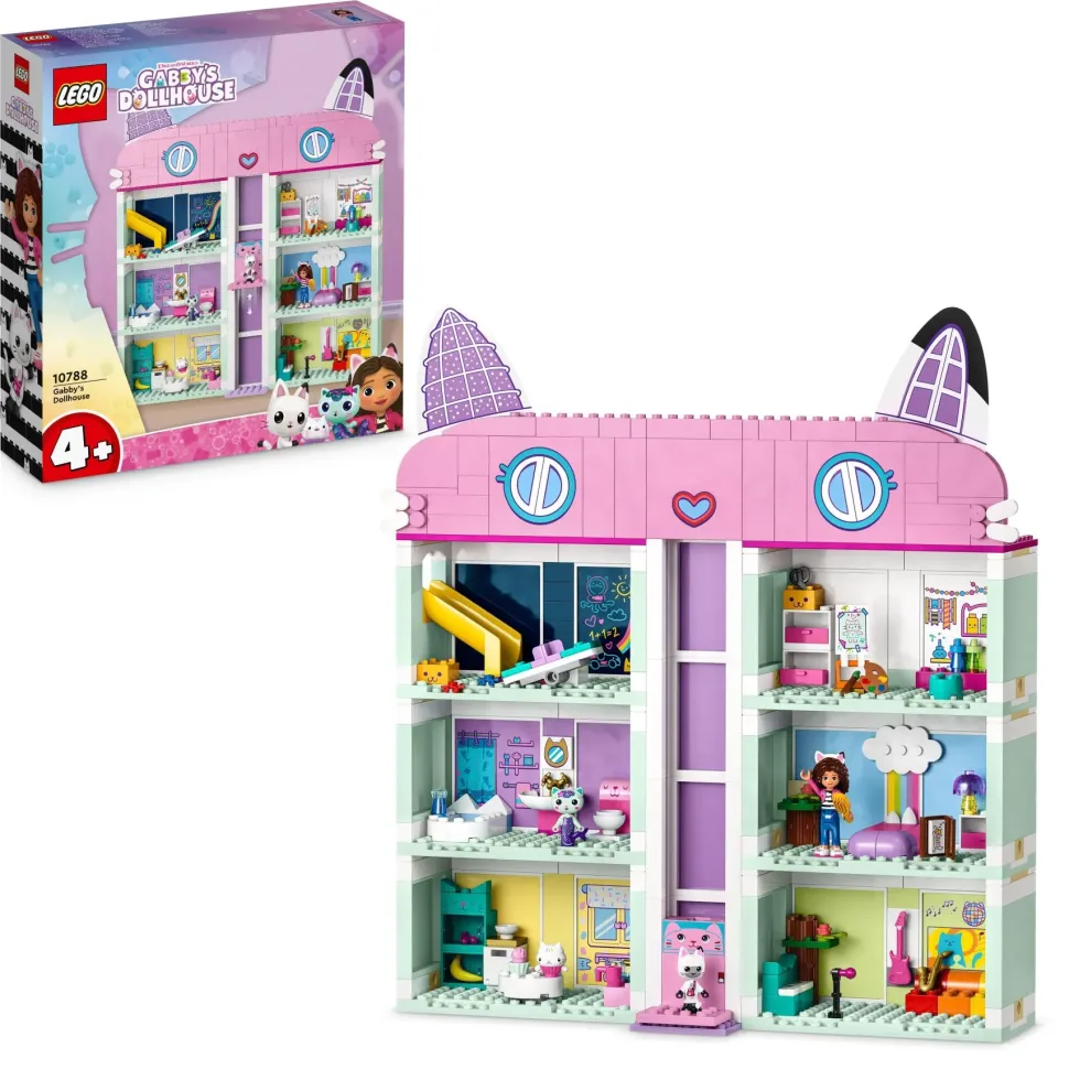 Lego 10788 La Casa Delle Bambole Di Gabby, Casa Giocattolo A 4 Piani E 8 Stanze Con I Personaggi Di Gabby, Regalo Bambini 4+