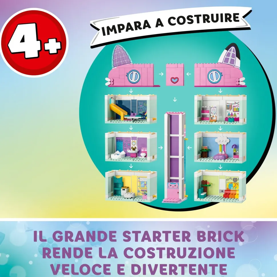 Lego 10788 La Casa Delle Bambole Di Gabby, Casa Giocattolo A 4 Piani E 8 Stanze Con I Personaggi Di Gabby, Regalo Bambini 4+