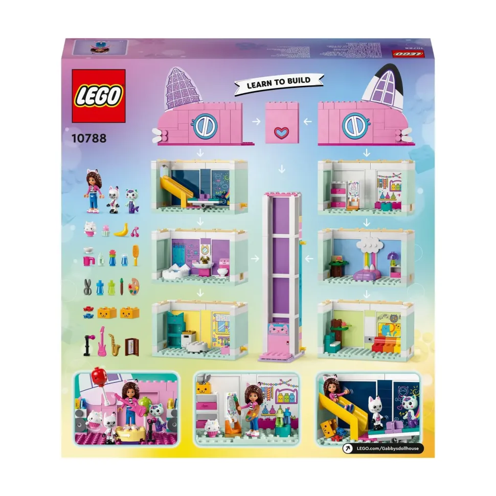 Lego 10788 La Casa Delle Bambole Di Gabby, Casa Giocattolo A 4 Piani E 8 Stanze Con I Personaggi Di Gabby, Regalo Bambini 4+