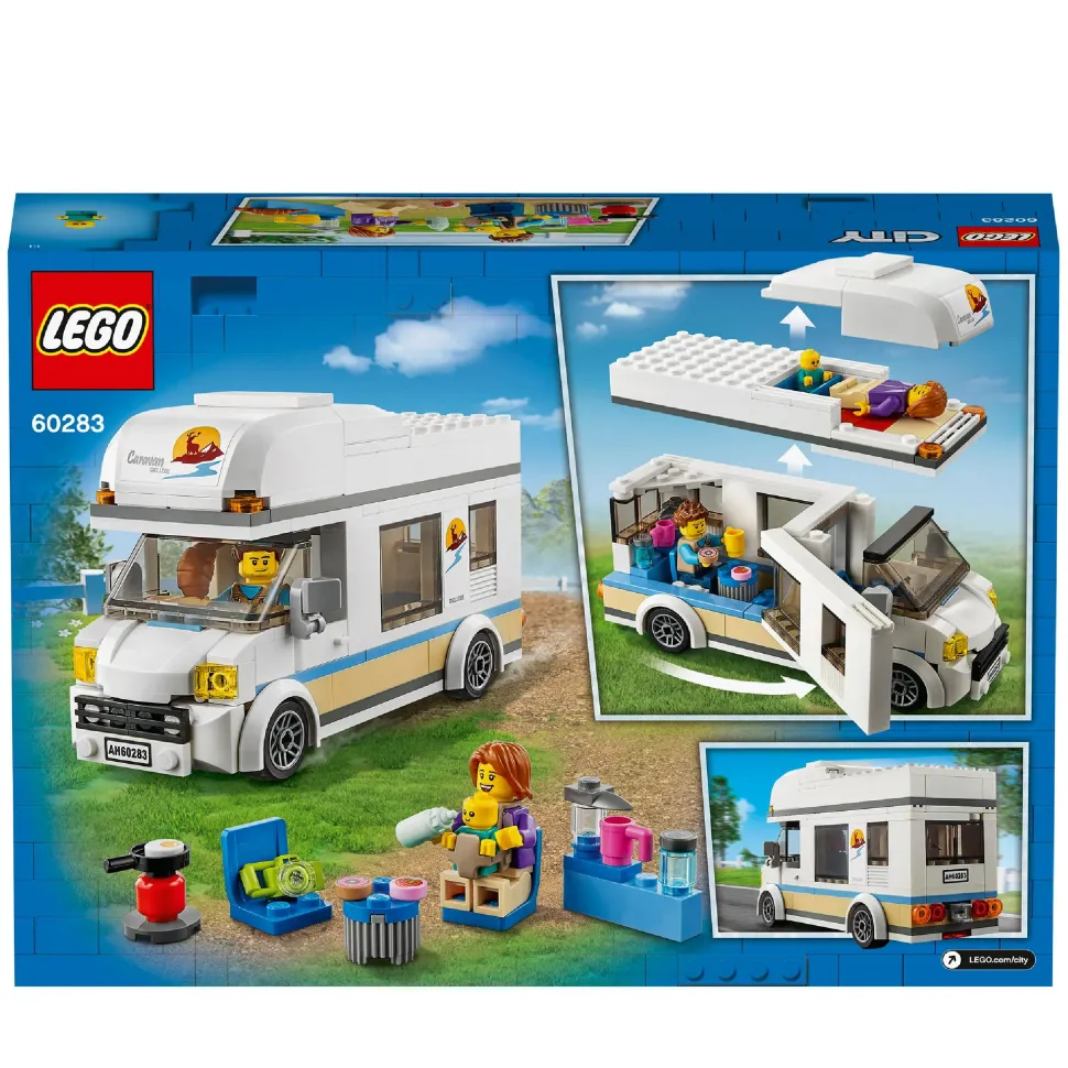 Lego City 60283 Camper Delle Vacanze, Set Di Costruzioni Con Roulotte Giocattolo E Minifigure, Giochi Per Bambini, Idee Regalo