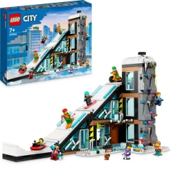 Lego City 60366 Centro Sci E Arrampicata, Modular Building Set A 3 Livelli Con Pista E 8 Minifigure, Regalo Per Bambini 7+