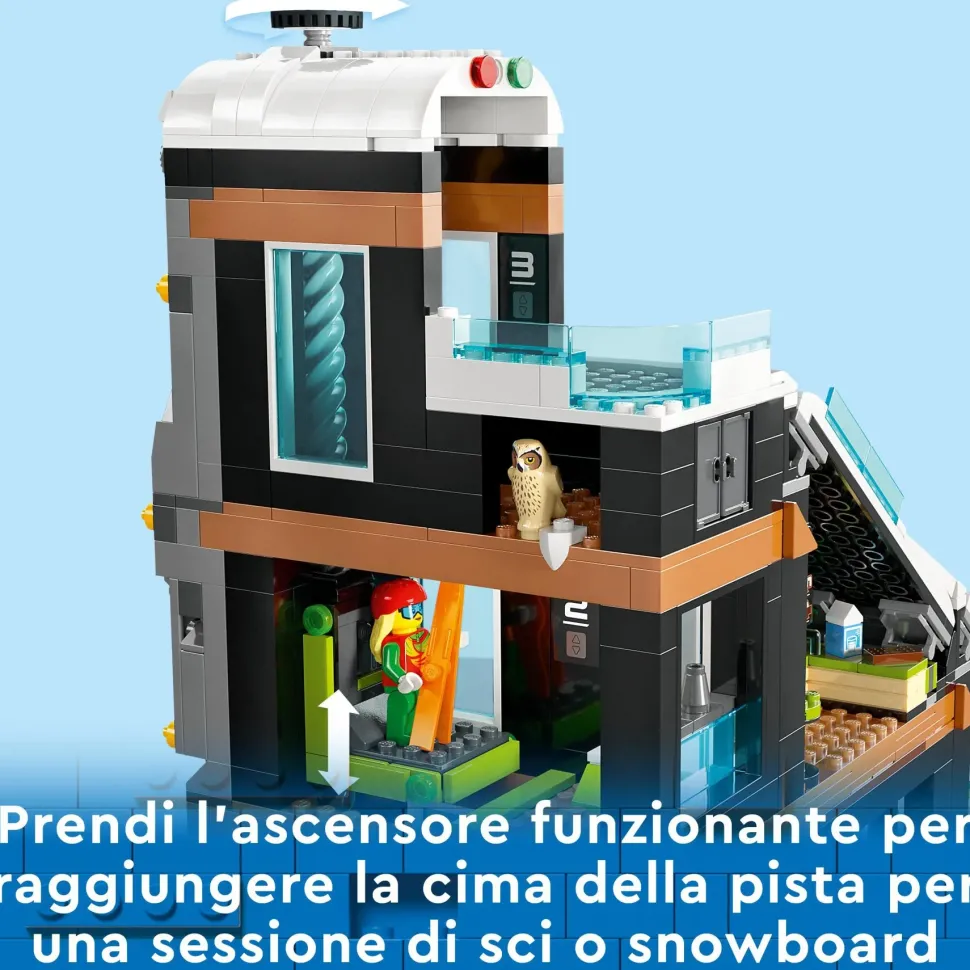 Lego City 60366 Centro Sci E Arrampicata, Modular Building Set A 3 Livelli Con Pista E 8 Minifigure, Regalo Per Bambini 7+
