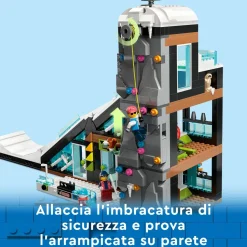 Lego City 60366 Centro Sci E Arrampicata, Modular Building Set A 3 Livelli Con Pista E 8 Minifigure, Regalo Per Bambini 7+