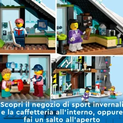 Lego City 60366 Centro Sci E Arrampicata, Modular Building Set A 3 Livelli Con Pista E 8 Minifigure, Regalo Per Bambini 7+