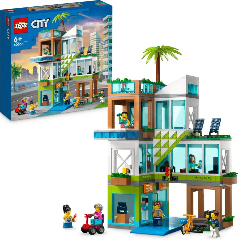Lego City 60365 Condomini, Modular Building Set Con Stanze Combinabili E 6 Minifigure, Regalo Di Compleanno Per Bambini 6+ Anni