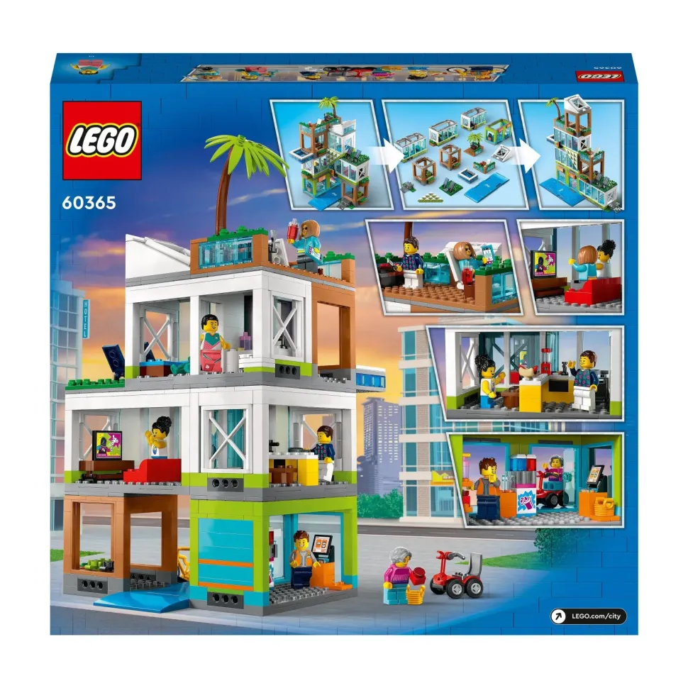 Lego City 60365 Condomini, Modular Building Set Con Stanze Combinabili E 6 Minifigure, Regalo Di Compleanno Per Bambini 6+ Anni