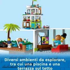 Lego City 60365 Condomini, Modular Building Set Con Stanze Combinabili E 6 Minifigure, Regalo Di Compleanno Per Bambini 6+ Anni