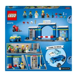 Lego City 60370 Inseguimento Alla Stazione Di Polizia, Macchina E Moto Giocattolo, Minifigure E Cane, Giochi Per Bambini 4+