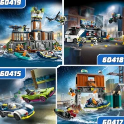 Lego City 60415 Inseguimento Della Macchina Da Corsa, 2 Modellini Di Auto Della Polizia, Giocattolo Per Bambini Di 6+ Anni
