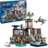 Lego City 60419 Prigione Sull'Isola Della Polizia, Giocattolo Ricco Di Funzioni Con Elicottero, Barca, Gommone E 7 Minifigure