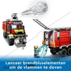 Lego City Fire 60374 Autopompa Dei Vigili Del Fuoco, Unita Di Comando Pompieri, Camion Giocattolo E Droni, Giochi Per Bambini