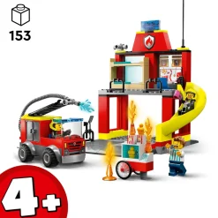 Lego City Fire 60375 Caserma Dei Pompieri E Autopompa, Camion Giocattolo Dei Vigili Del Fuoco, Giochi Per Bambini, Idee Regalo