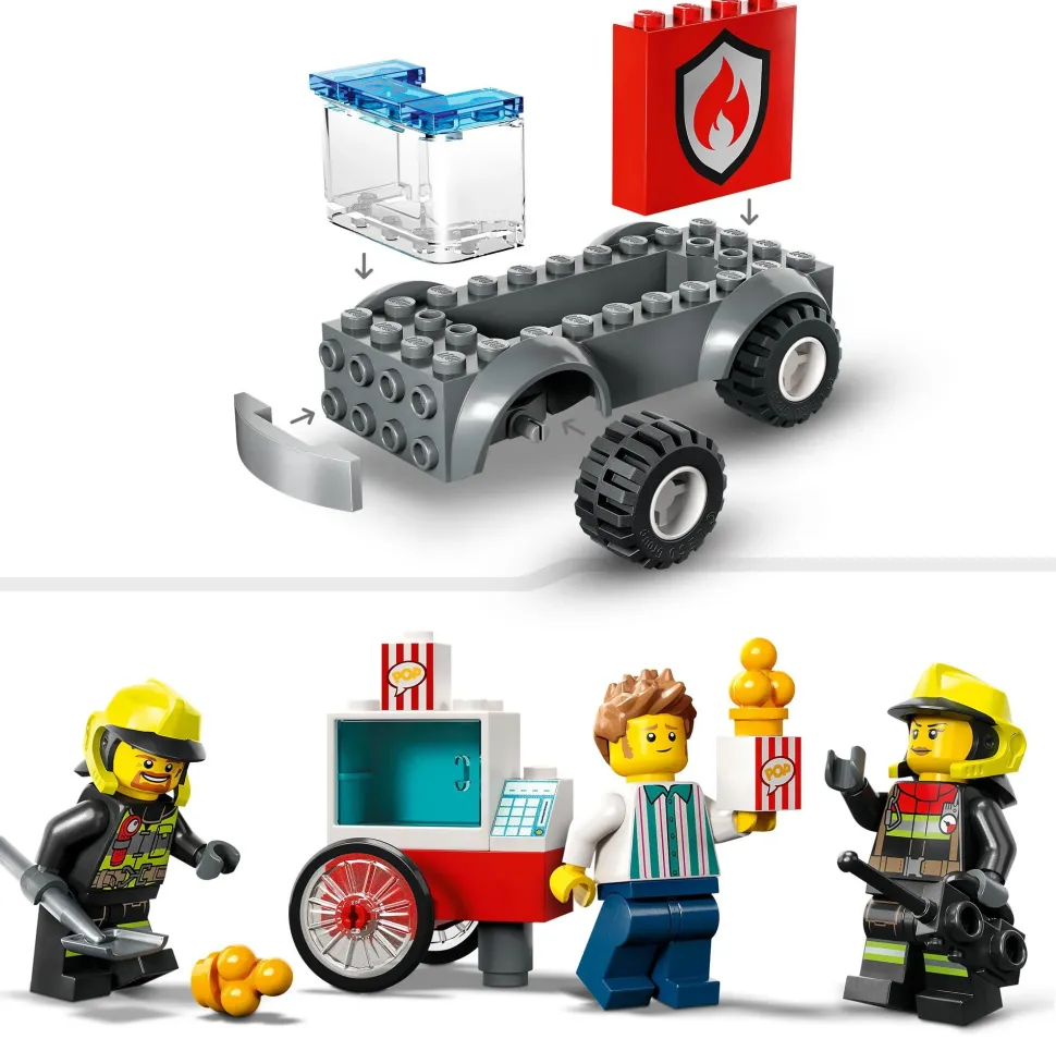 Lego City Fire 60375 Caserma Dei Pompieri E Autopompa, Camion Giocattolo Dei Vigili Del Fuoco, Giochi Per Bambini, Idee Regalo