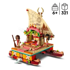 Lego Disney Princess 43210 La Barca A Vela Di Vaiana Con Mini Bamboline E Delfino, Giocattolo Creativo Per Bambine E Bambini 6+