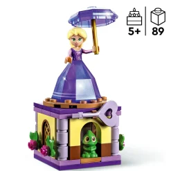 Lego Disney Princess 43214 Rapunzel Rotante, Giocattolo Da Costruire Con Mini Bambolina In Abito Di Diamante, Giochi Bambini