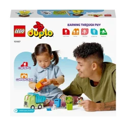Lego Duplo 10987 Camion Riciclaggio Rifiuti, Camion Spazzatura Giocattolo, Gioco Educativo Per Bambini, Raccolta Differenziata