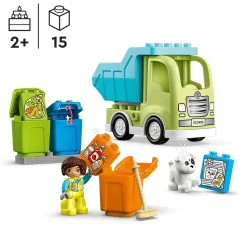 Lego Duplo 10987 Camion Riciclaggio Rifiuti, Camion Spazzatura Giocattolo, Gioco Educativo Per Bambini, Raccolta Differenziata