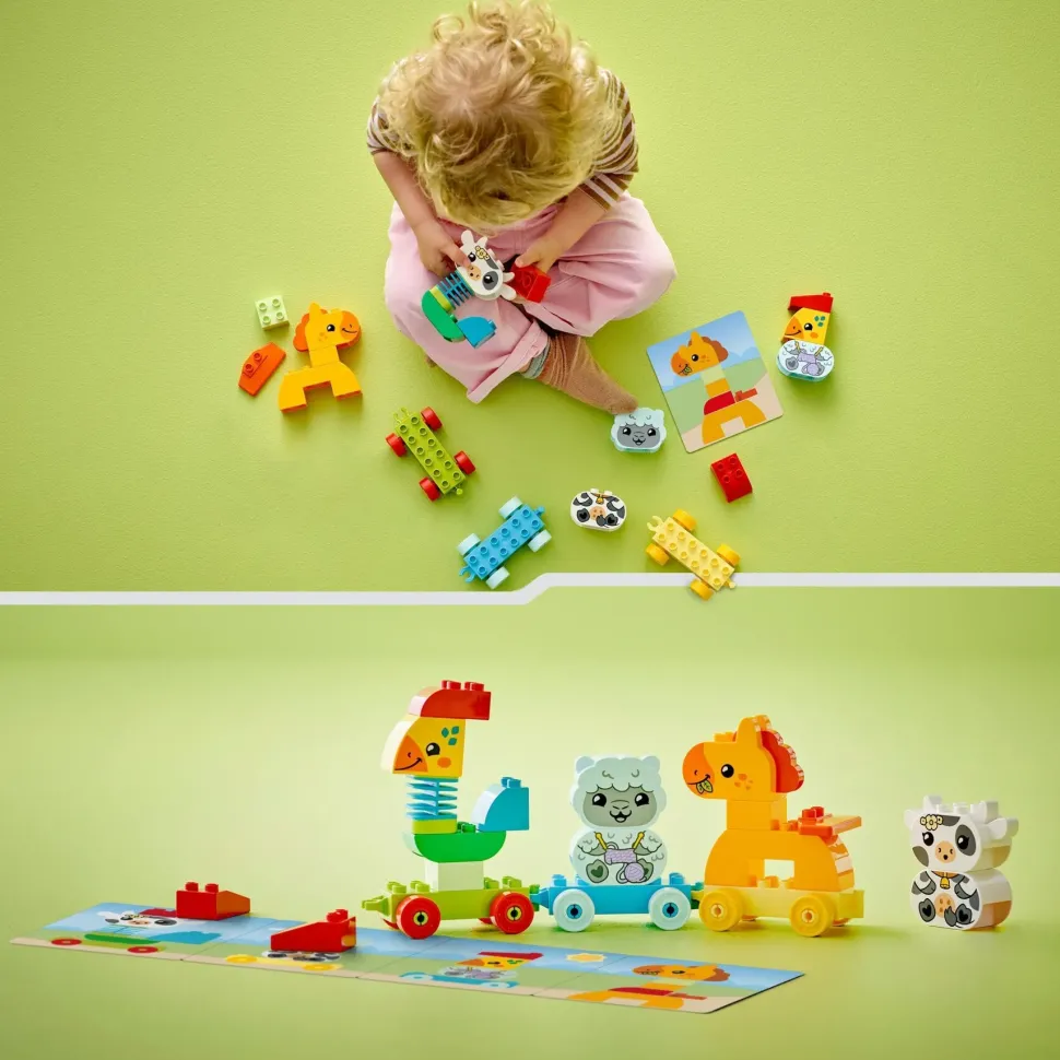 Lego Duplo 10412 Il Treno Degli Animali, Giochi Per Bambini Da 1.5 Anni, Giocattolo Educativo Per L'Apprendimento Didattico