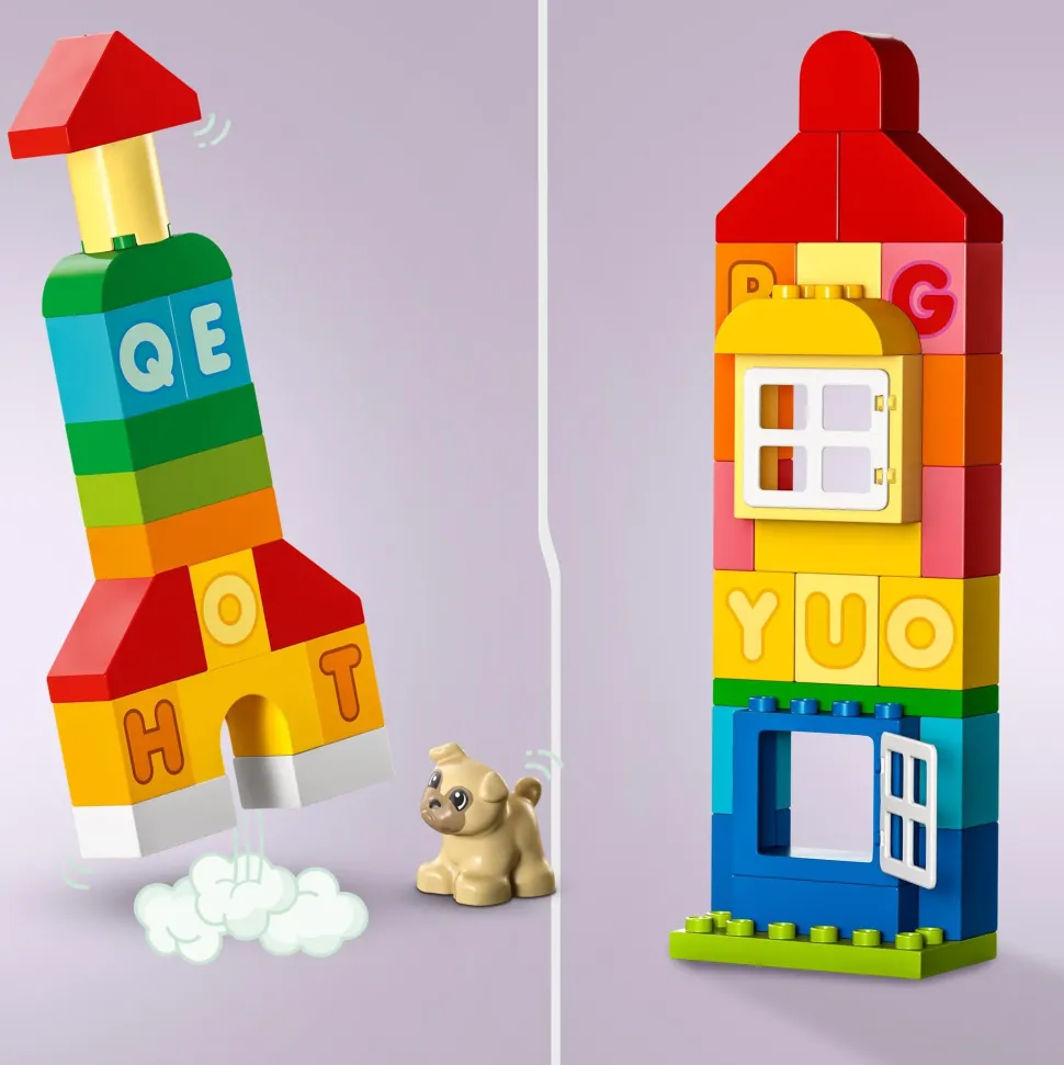 Lego Duplo Classic 10935 Citta Dell'Alfabeto, Giochi Educativi Per Bambini Da 1,5 Anni In Su Con Costruzioni Mattoncini Grandi