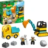 Lego Duplo Town 10931 Camion E Scavatrice Cingolata, Scavatore Giocattolo, Sviluppo Delle Abilita Motorie, Giochi Per Bambini