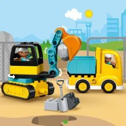 Lego Duplo Town 10931 Camion E Scavatrice Cingolata, Scavatore Giocattolo, Sviluppo Delle Abilita Motorie, Giochi Per Bambini