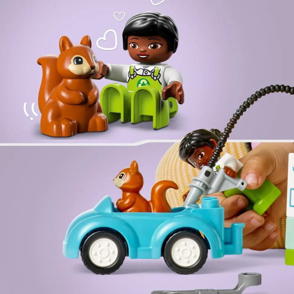 Lego Duplo Town 10985 Turbina Eolica E Auto Elettrica, Macchina Giocattolo, Giochi Educativi Per Bambini, Set Vita Sostenibile