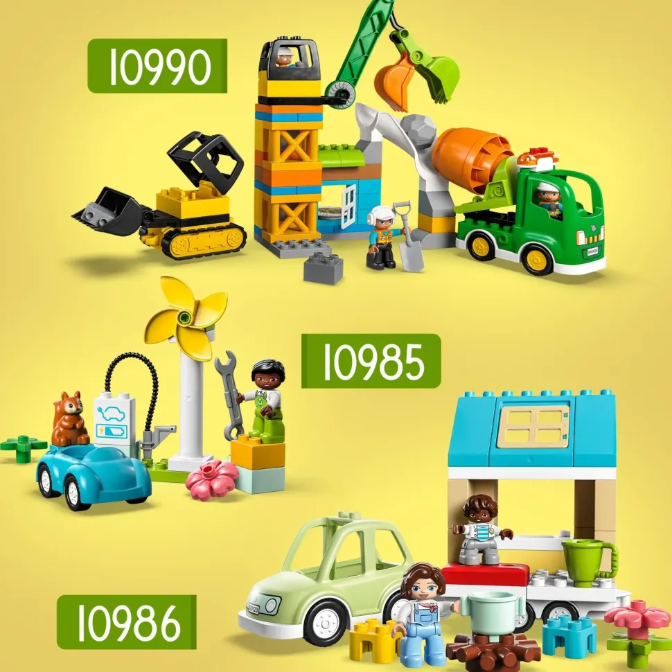 Lego Duplo Town 10985 Turbina Eolica E Auto Elettrica, Macchina Giocattolo, Giochi Educativi Per Bambini, Set Vita Sostenibile