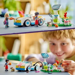 Lego Friends 42609 Auto Elettrica E Caricabatterie, Giochi Per Bambini Di 6+ Anni Con Macchina Giocattolo E 2 Mini Bamboline