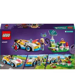 Lego Friends 42609 Auto Elettrica E Caricabatterie, Giochi Per Bambini Di 6+ Anni Con Macchina Giocattolo E 2 Mini Bamboline