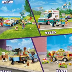 Lego Friends 42609 Auto Elettrica E Caricabatterie, Giochi Per Bambini Di 6+ Anni Con Macchina Giocattolo E 2 Mini Bamboline