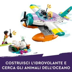 Lego Friends 41752 Idrovolante Di Salvataggio, Aereo Giocattolo Soccorso Animali Con Balena E Mini Bamboline Per Bambini 6+