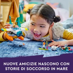 Lego Friends 41752 Idrovolante Di Salvataggio, Aereo Giocattolo Soccorso Animali Con Balena E Mini Bamboline Per Bambini 6+