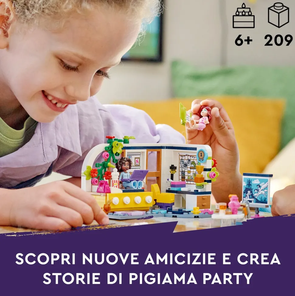 Lego Friends 41740 La Cameretta Di Aliya, Set Camera Da Letto Per Pigiama Party, Giochi Per Bambini 6+, Piccola Idea Regalo