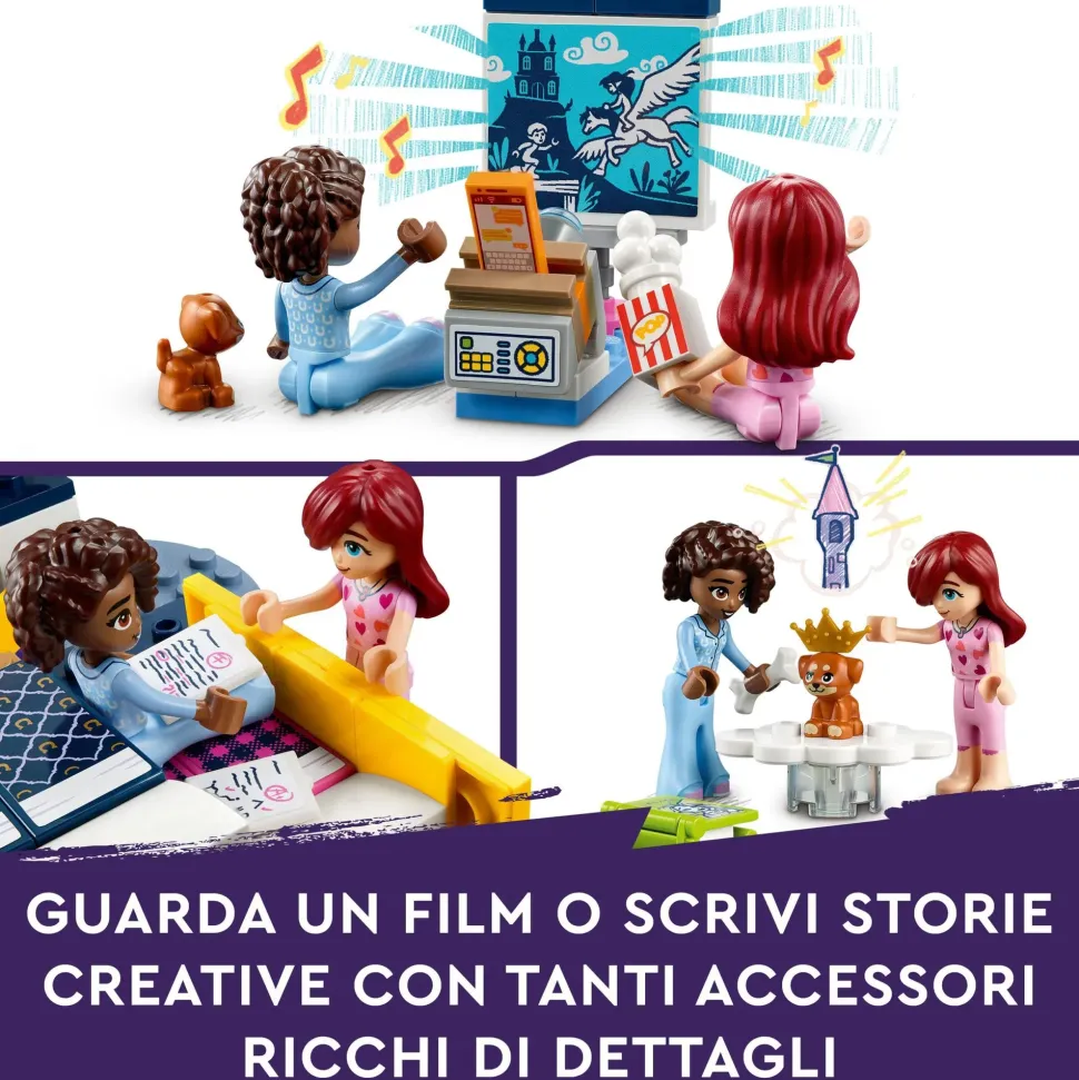 Lego Friends 41740 La Cameretta Di Aliya, Set Camera Da Letto Per Pigiama Party, Giochi Per Bambini 6+, Piccola Idea Regalo